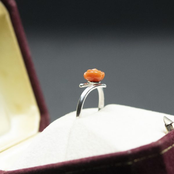 Oxblood Rose Coral Ring