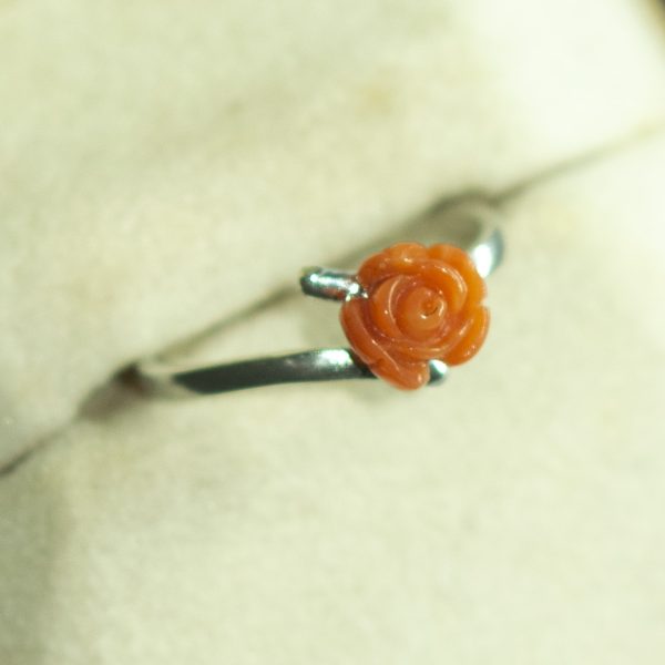 Oxblood Rose Coral Ring