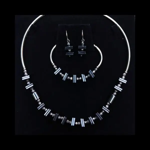 Hematite Necklace Set with Bracelet