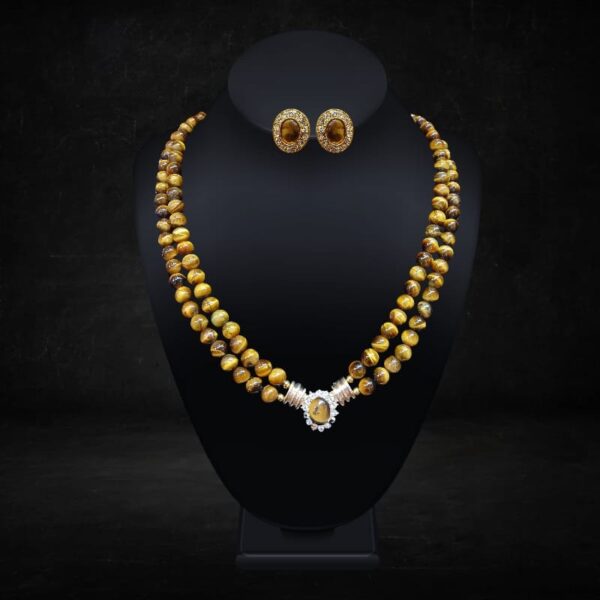 Tiger Eye Necklace and Earrings