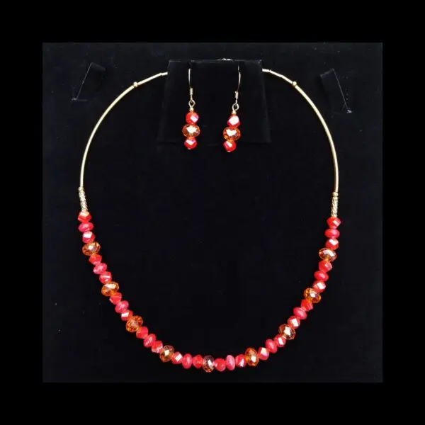 Crystal Necklace and Earrings