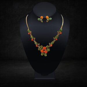 Oxblood Coral Necklace Set