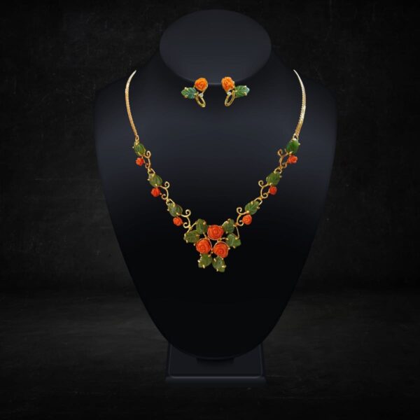 Oxblood Coral Necklace Set
