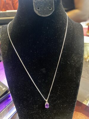 Amethyst Pendant and Chain