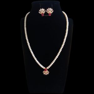 Fresh Water Pearl Necklace and Earrings