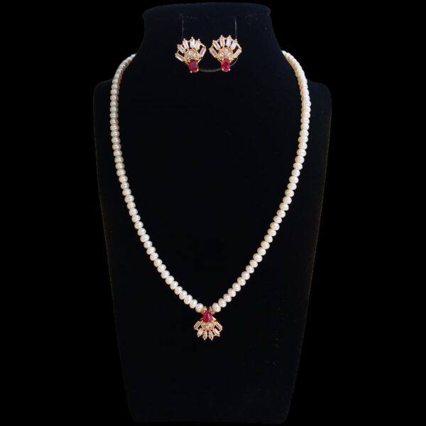 Fresh Water Pearl Necklace and Earrings