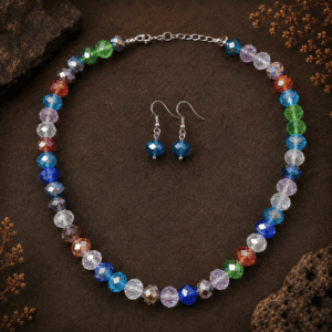 Crystal Necklace and Earring