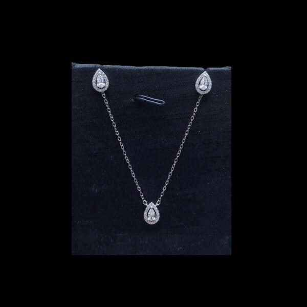Cubic Zirconia Necklace and Earrings