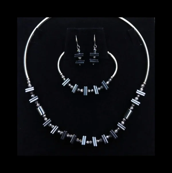 Hematite Necklace Set with Bracelet