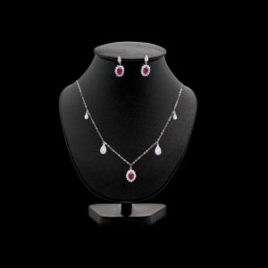 Ruby Necklace and Earrings