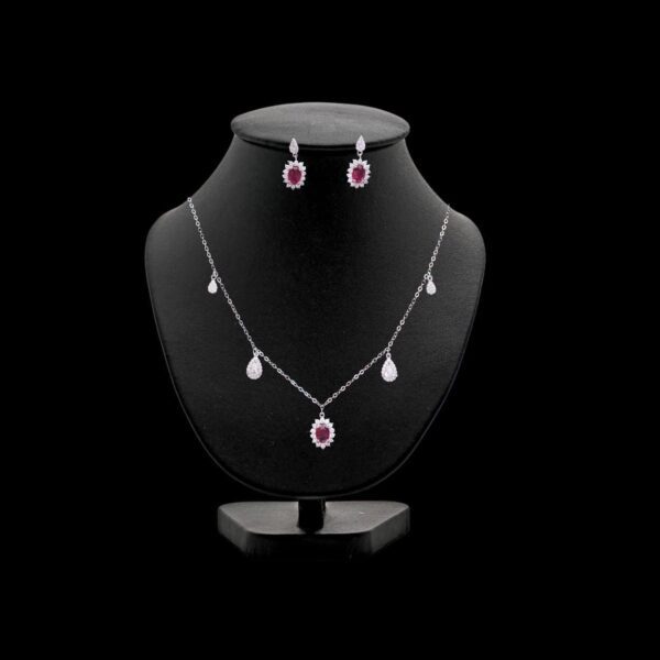 Ruby Necklace and Earrings