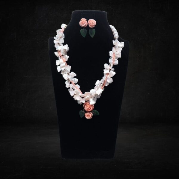 Genuine Coral Necklace and Earrings
