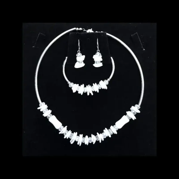 Semi Precious Necklace Set with Bracelet
