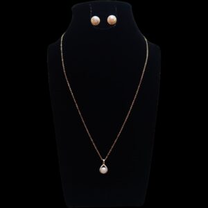 Fresh Water Pearl Necklace and Earrings