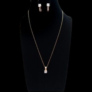 Cubic Zirconia Necklace and Earrings