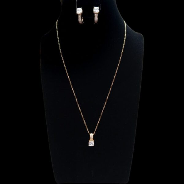 Cubic Zirconia Necklace and Earrings