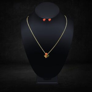 Oxblood Coral Necklace Set