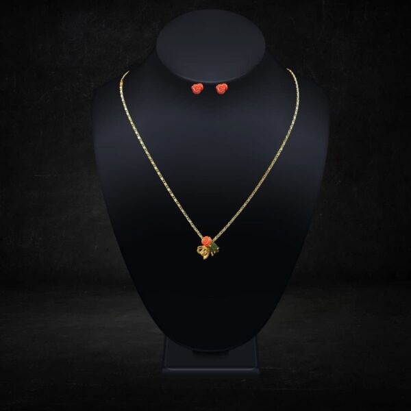 Oxblood Coral Necklace Set
