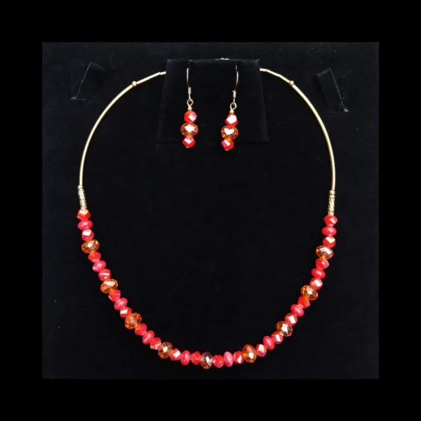 Crystal Necklace and Earrings
