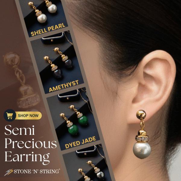 Semi Precious  Hanging Earring