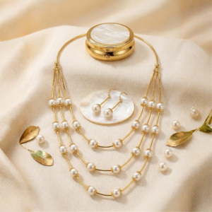 Shell Pearl Necklace Set