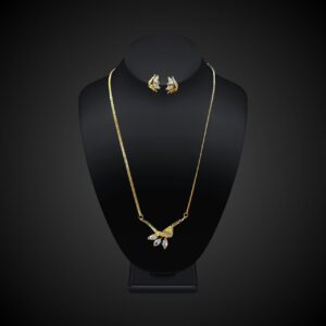 Cubic Zirconia Necklace and Earrings
