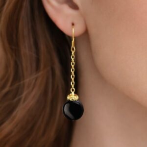 Black Agate Earrings