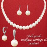 Shell Pearl Necklace Set