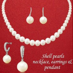 Shell Pearl Necklace Set