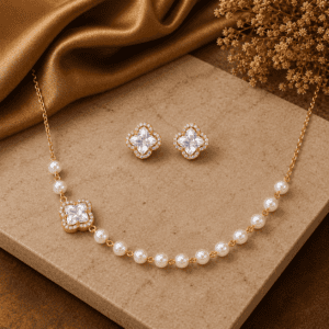 Shell Pearl Necklace Set
