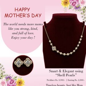 Shell Pearl Necklace Set