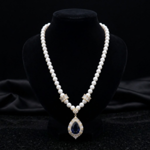 Cubic Zirconia Pearl Necklace
