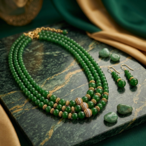 Dyed Jade Necklace Set