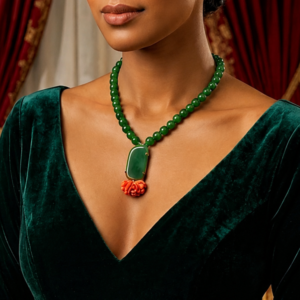Coral/Jade Necklace