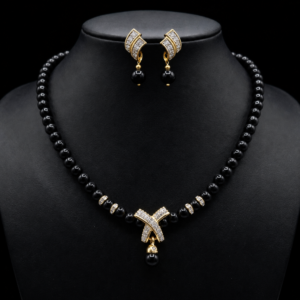 Black Agate Necklace Set