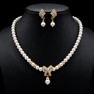 Shell Pearl Necklace Set