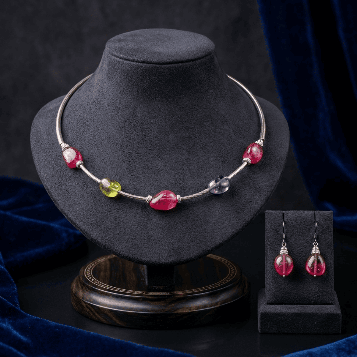 Agate Lasso Necklace Set