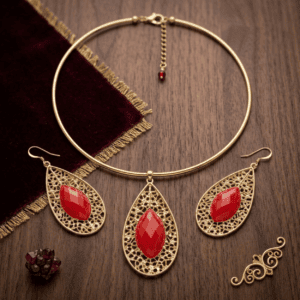 Crystal Lasso Necklace Set
