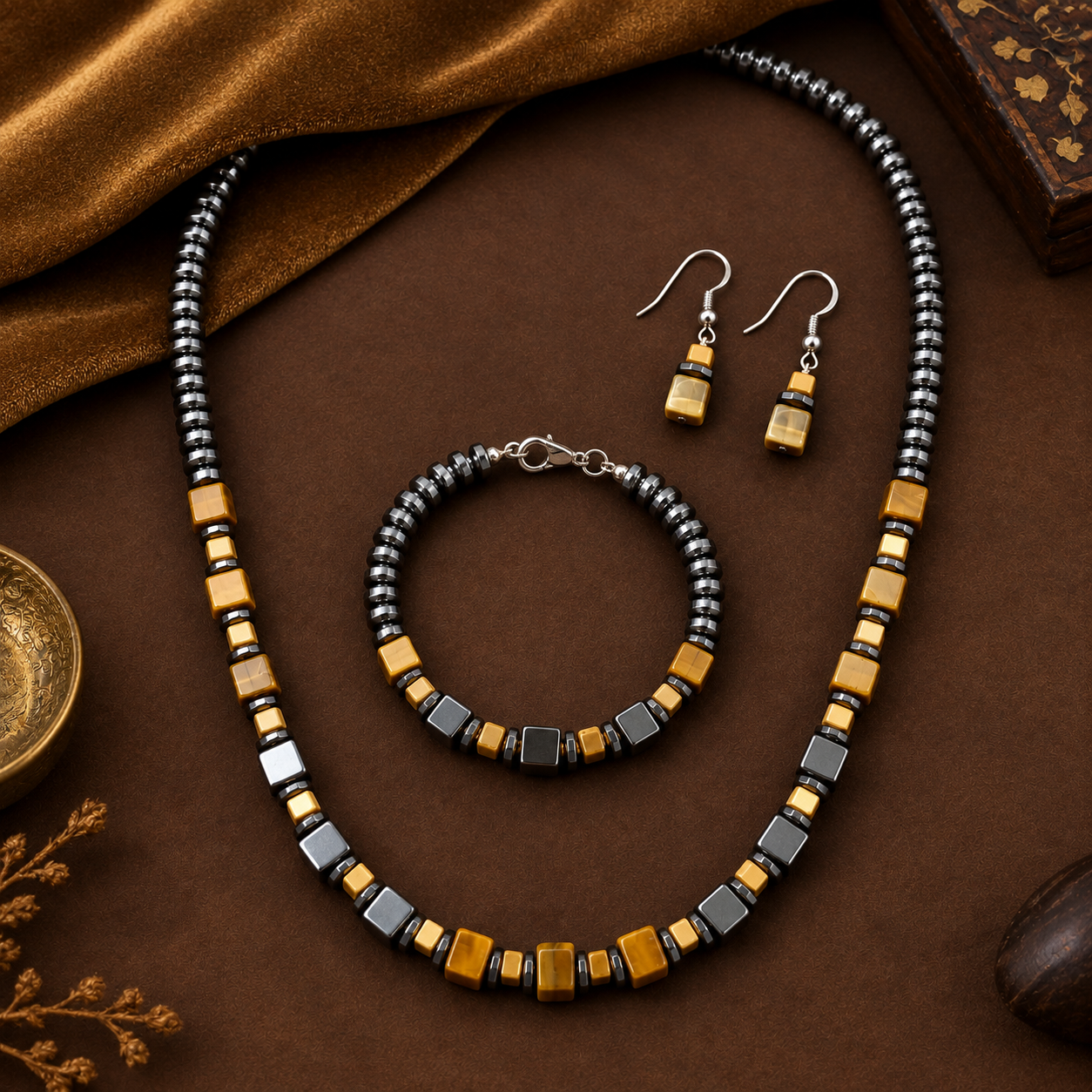 Hematite/ Tiger Eye Set