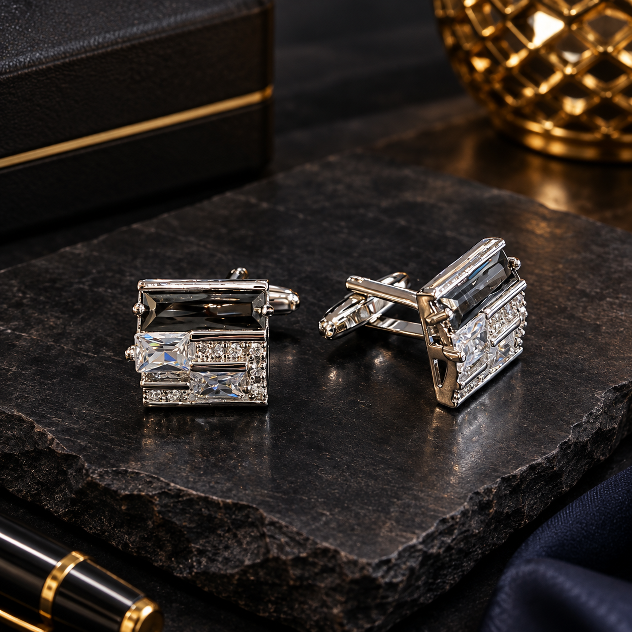 Cubic Zirconia Cufflink